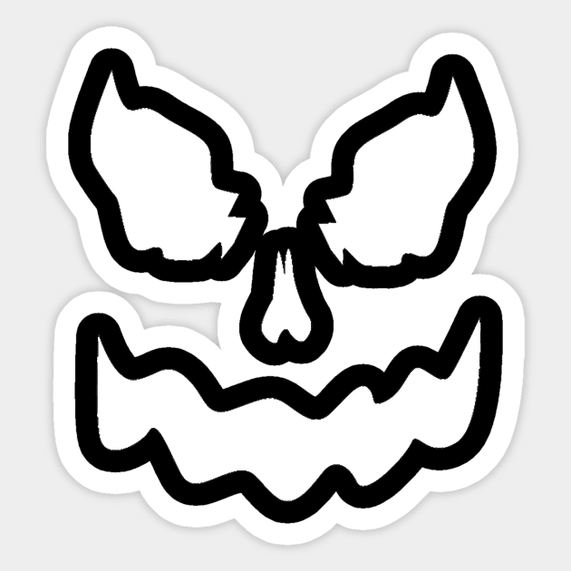 Spooky Ghost Face Halloween Costume Party Tee Sticker by TwiztidInASense